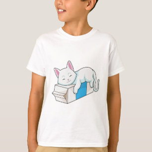 T-shirt Cat with Milk