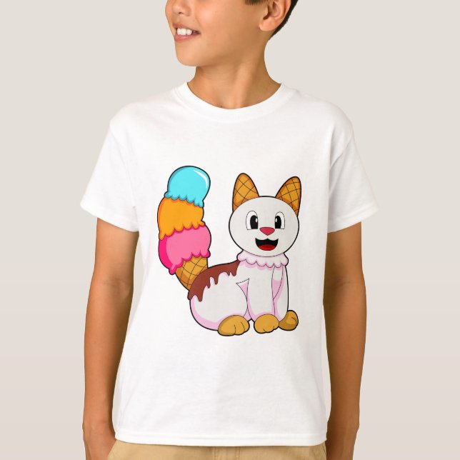 T-shirt Cat with popsicle (Devant)