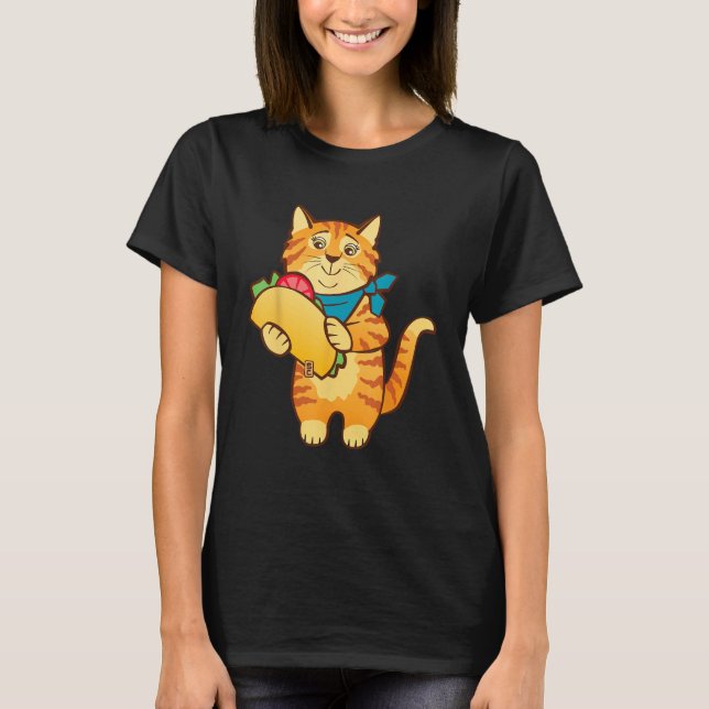 T-shirt Cat with Taco (Devant)