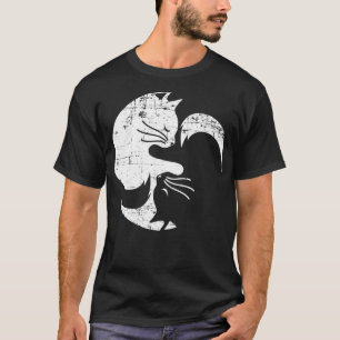 T-shirt Cat Yin Yang Yoga Spirituality Meditation Balance