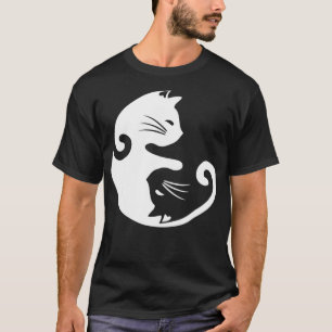 T-shirt Cat Ying Yang  Spirituality Meditation Yoga Gift T