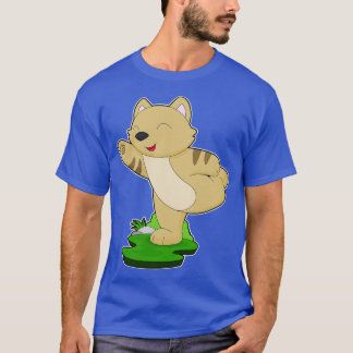 T-shirt Cat Yoga Fitness Gymnastique