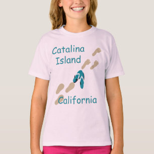 T-shirt Catalina Island California Flip Flops Girls T