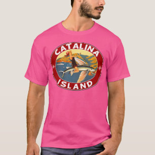 T-shirt Catalina Island California Flying Fish Vint