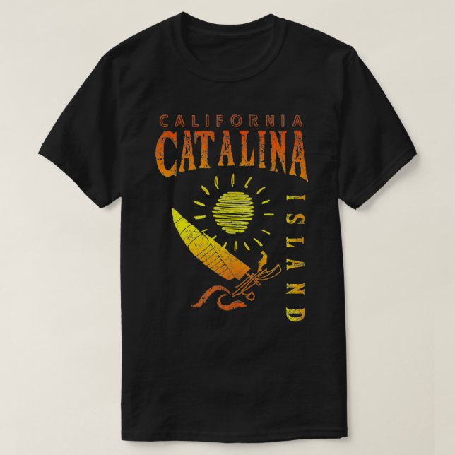 T-shirt Catalina Island Sailing CA (Design devant)