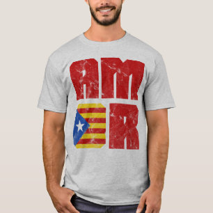 T-shirt Catalogne Amor, Amour, Indépendance Catalane
