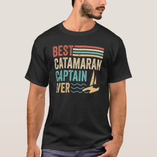 T-shirt Catamaran Capitaine de voile Meilleur Catamaran Ca
