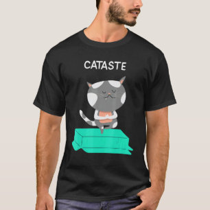 T-shirt Cataste Yoga Chat Relaxation Méditation Namasté