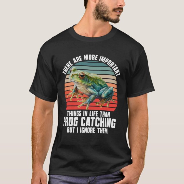 T-shirt Catch Frog Toad Amphibian Frog Catching (Devant)