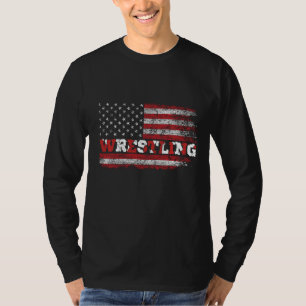 T-shirt Catch Usa Drapeau Vintage Amour Formation Combat 