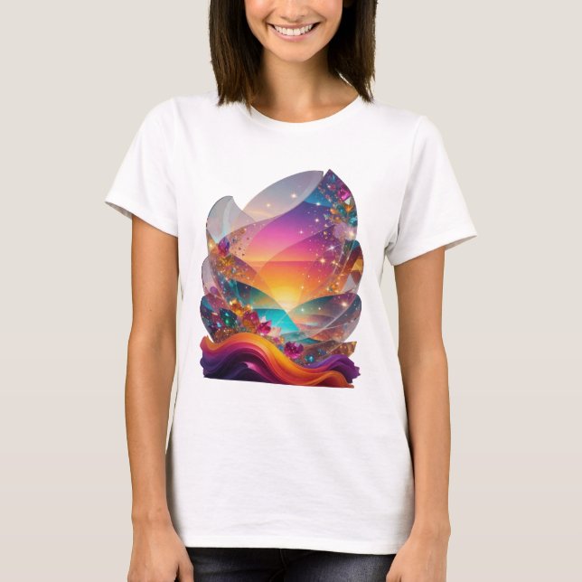 T-shirt Catchy Silver UNIVERSE Statement (Devant)