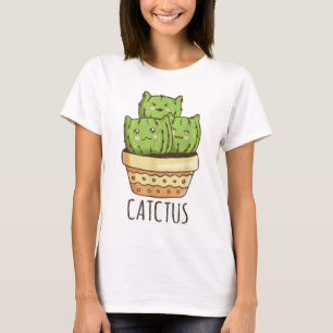 T-shirt Catctus Cat Kitty Kitten Funny Fun