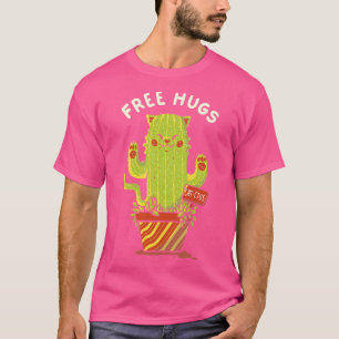 T-shirt Catctus Free Hugs Chats par Tobe Fonseca