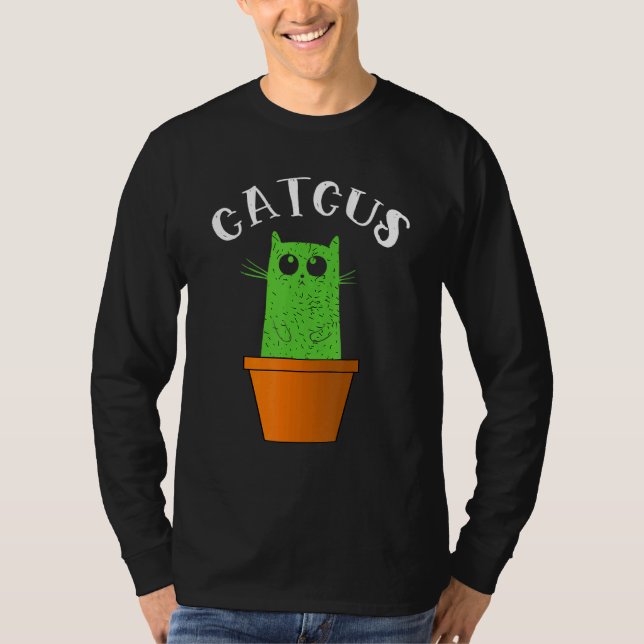 T-shirt Catcus Cat Et Cactus (Devant)