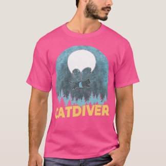 T-shirt Catdiver - Drôle Skydiver Cat Parachuter Skydivin