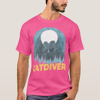 T-shirt Catdiver - Drôle Skydiver Cat Parachuter Skydivin