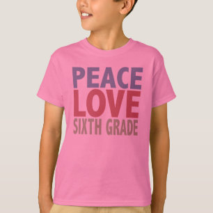 T-shirt Catégorie d'amour de paix sixième