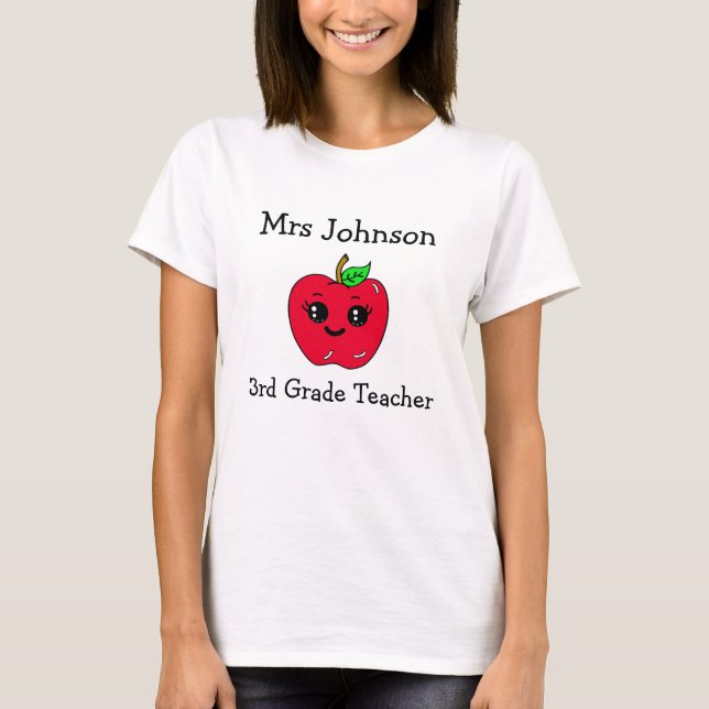 T-shirt Catégorie personnalisée et nom de l'enseignant mig (Devant)