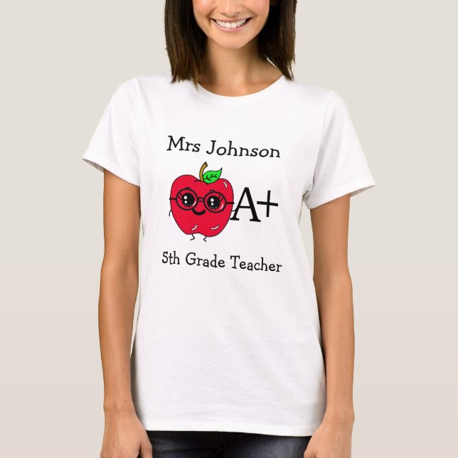 T-shirt Catégorie personnalisée et nom de l'enseignant mig (Devant)