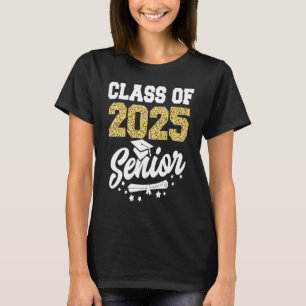 T-shirt Catégorie Supérieure De 2025 Diplômée Funny Gradua