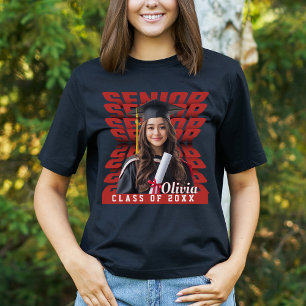 T-shirt Catégorie supérieure de 2026 Photo et nom personna