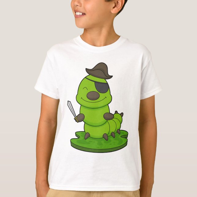 T-shirt Caterpillar as Pirate (Devant)