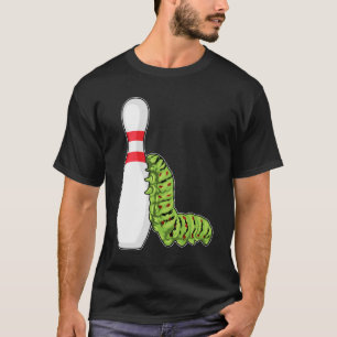 T-shirt caterpillar at bowling with bowling pin