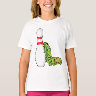 T-shirt caterpillar at bowling with bowling pin