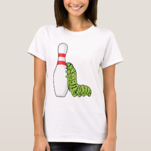 T-shirt caterpillar at bowling with bowling pin