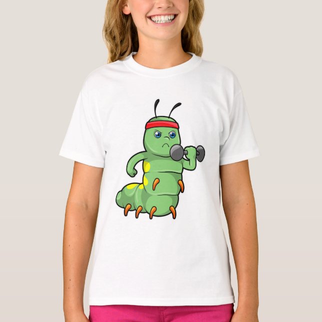 T-shirt Caterpillar at Strength entraînement avec Dumbbell (Devant)