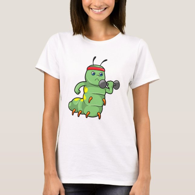 T-shirt Caterpillar at Strength entraînement avec Dumbbell (Devant)