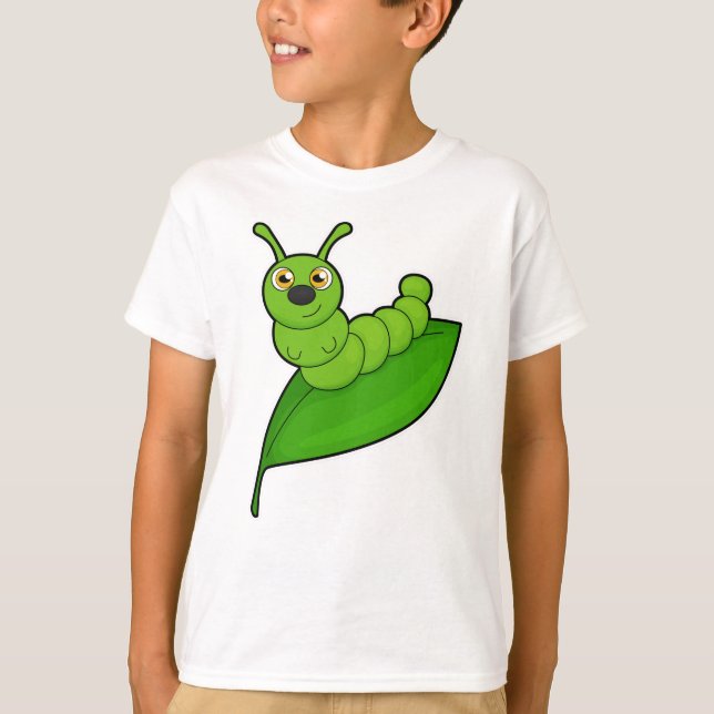 T-shirt Caterpillar avec feuille (Devant)