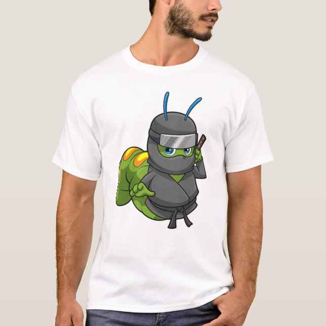 T-shirt Caterpillar comme Ninja avec épée (Devant)