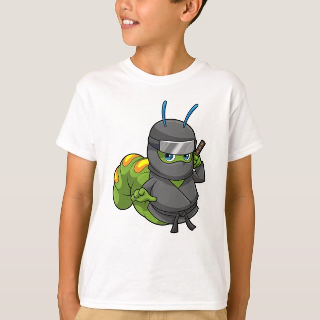 T-shirt Caterpillar comme Ninja avec épée (Devant)