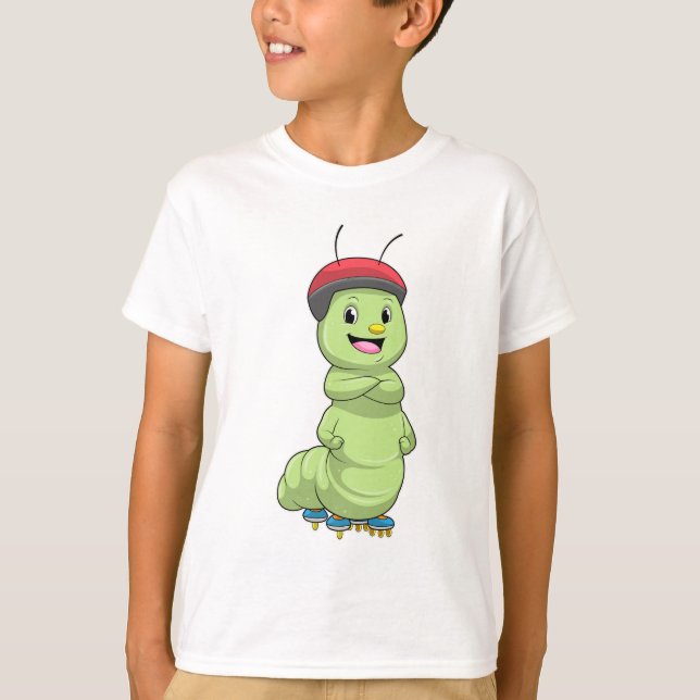 T-shirt Caterpillar comme Patineur en ligne avec Roller sk (Devant)