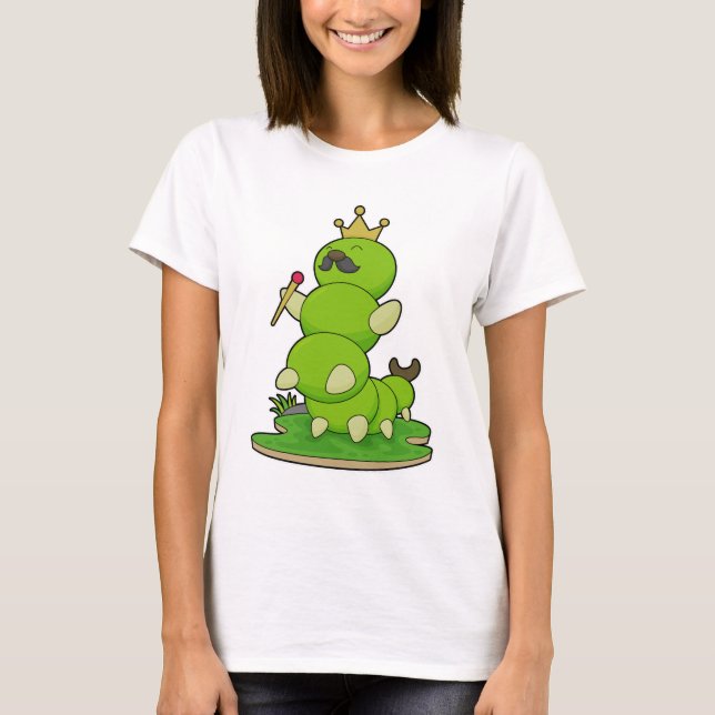 T-shirt Caterpillar en roi avec Couronne (Devant)