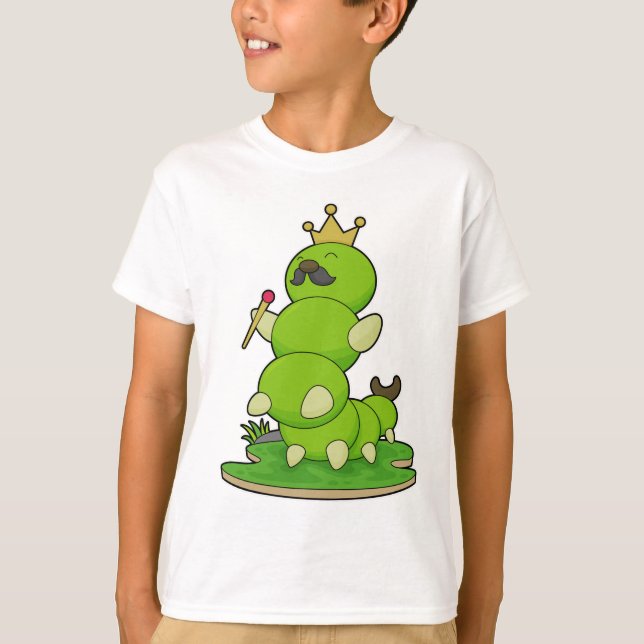 T-shirt Caterpillar en roi avec Couronne (Devant)