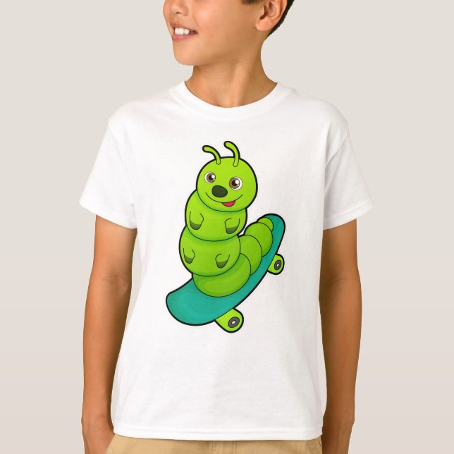 T-shirt Caterpillar en skateboard (Devant)