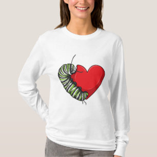 T-shirt Caterpillar love heart