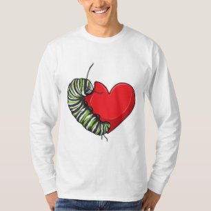 T-shirt Caterpillar love heart