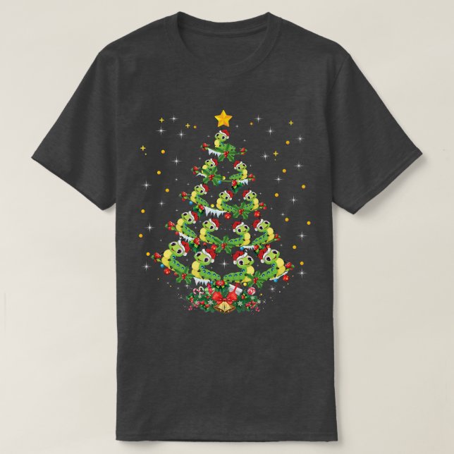 T-shirt Caterpillar Lover Xmas Santa Hat Caterpillar Chris (Design devant)