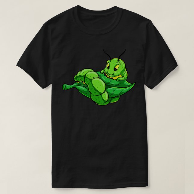 T-shirt Caterpillar mange Leaf (Design devant)