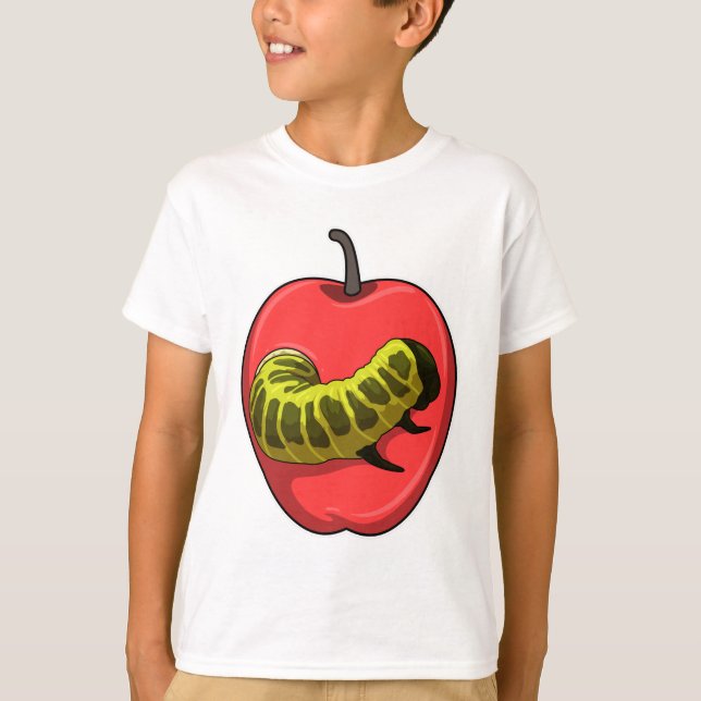 T-shirt Caterpillar with Apple (Devant)