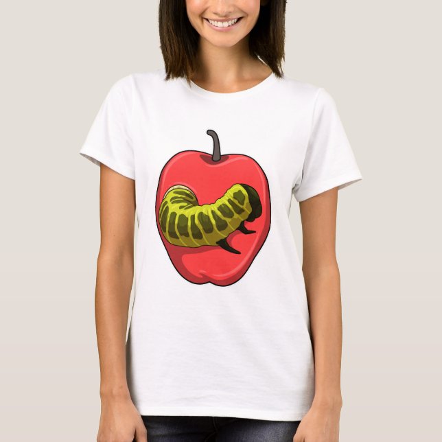 T-shirt Caterpillar with Apple (Devant)