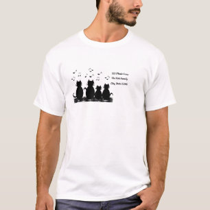 T-shirt Caterwauling Famille de chats musicaux, personnali