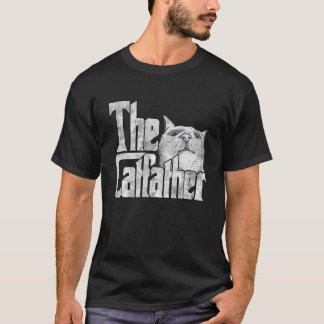 T-shirt Catfather Chat Mème Chat Père Père Père Casquette