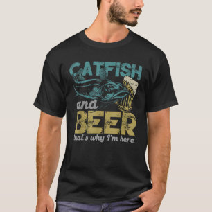 T-shirt Catfish Fishing Catfish Bière de poisson C'est pou