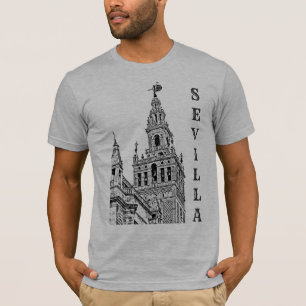 T-shirt Cathédrale de la Giralda Sevilla. Andalousie, Espa