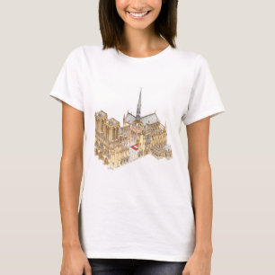 T-shirt Cathédrale de Notre-Dame. Paris France