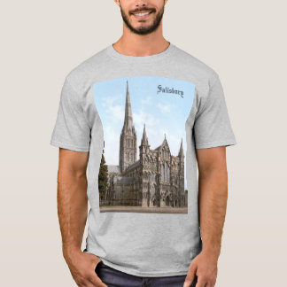 T-shirt Cathédrale de Salisbury en Angleterre (vers 1900)
